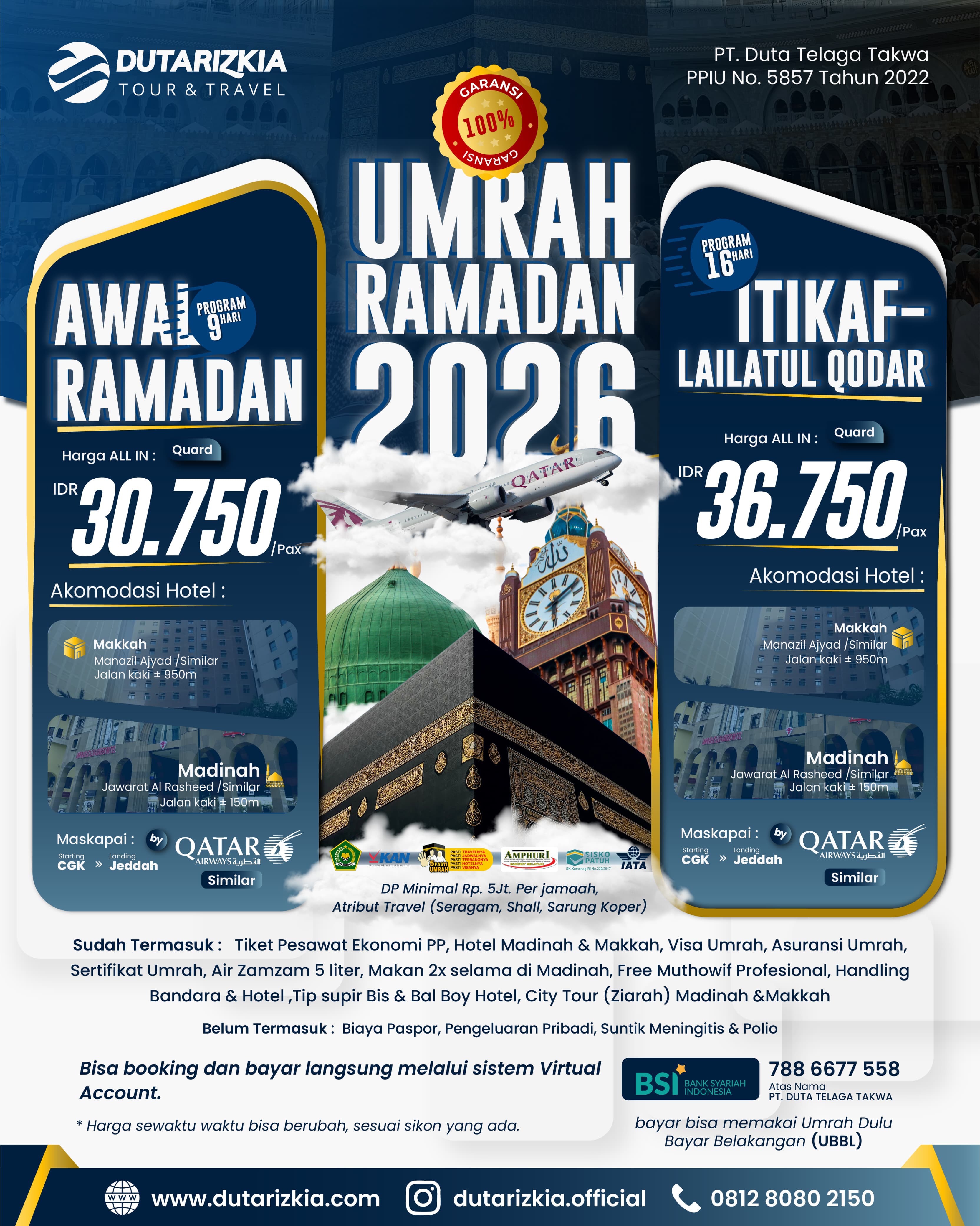 UMRAH ITIKAF LAILATUL QADR 2026 - 15 HARI